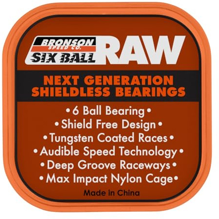 6-Ball Raw Bronson Skateboard Bearings