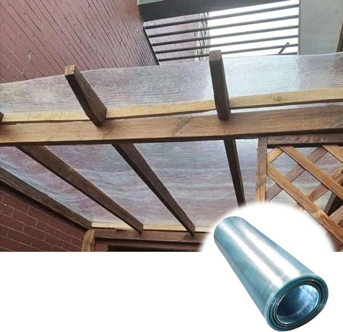 Panel de techo de policarbonato transparente, fácil de cortar y doblar, placa de iluminación de luz diurna, cubierta de cobertizo, cubierta de toldo para exteriores, resistente a la intemperie, ideal
