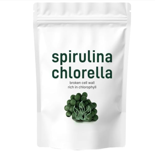 【Spirulina + Chlorella】 Icke-GMO, glutenfri, sojafri, förbättrar kroppslukten, främjar matsmältningen och förbättrar immuniteten