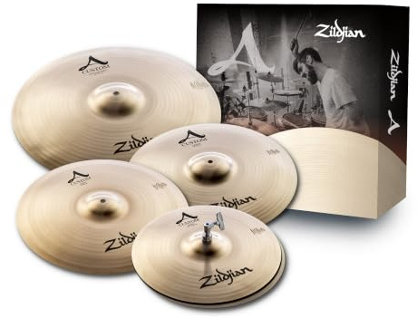 Zildjian A Custom Series Cymbal Box Set - 14 Hi-Hats, 16/18 Crash, 20 Medium Ride