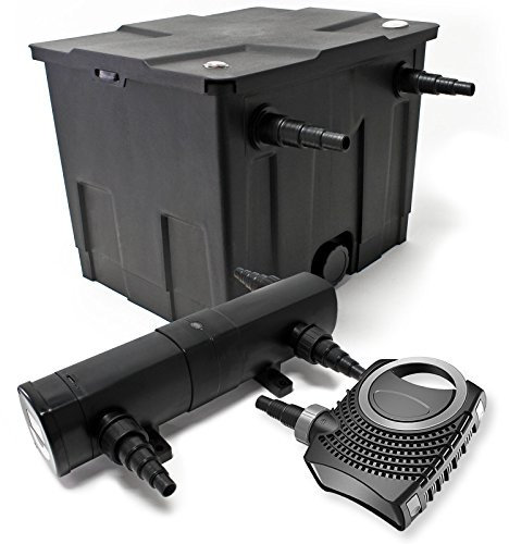 Kit de filtración de estanque Bio 12000L 80 W bomba Super bajo consumo de clarificador UVC 24 W