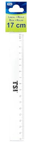TSI righello trasparente 17 cm, Cod. art. 46017