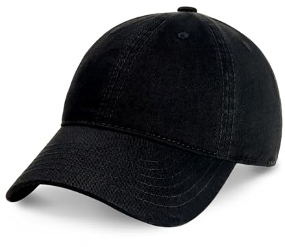 CHOK.LIDS Everyday Premium Dad Hat Unisex Cotton Baseball Cap for Men and Women Adjustable Lightweight Polo Style Curved Brim (Black)