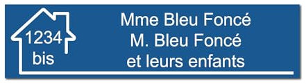 Mygoodprice - Placa para buzón, grabado de nombre y número, autoadhesiva y personalizable, de 10 x 2,5 cm, azul oscuro