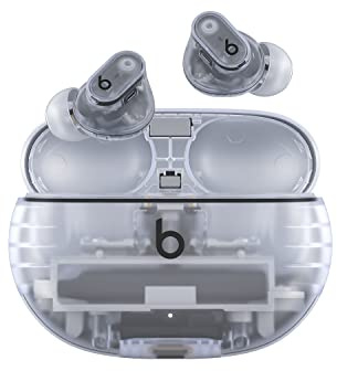Beats Studio Buds + | True Wireless Noise Cancelling Earbuds, Enhanced Apple & Android Compatibility, Built-in Microphone, Sweat Resistant Bluetooth Headphones, Spatial Audio - Transparent