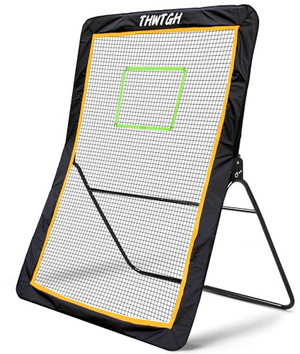 THWTGH Lacrosse Rebounder für den Hinterhof, Volleyball, Rebounder, Basketball, Rebounder, Volleyball, Bounce Back Net – Lacrosse Ball Bounce Back Trainingswand [Tragetasche im Lieferumfang enthalten]