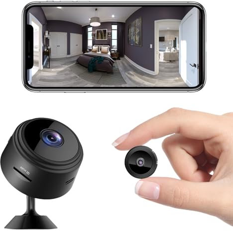 Mini Kamera 1080P Full HD WLAN Mini Überwachungskamera Live Übertragung Handy APP für Kamera Überwachung Innen mit Akku Kleine WiFi Sicherheitskamera Kompakte Microkamera Bewegungsmelder