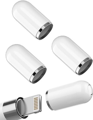 Tapas Magnéticas de Repuesto para Pencil de Primera Generación Accesorios (4 Pack) Tapas de Lápiz para Apple Tapa Protectora para Pencil 1 Generacion Compatible con Apple Pencil de Primera Generación
