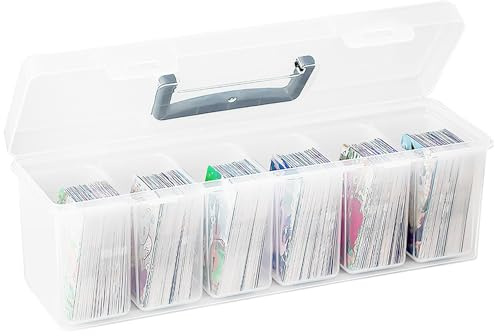NZZVNZ Scatola Porta Carte per MTG Carte, Deck Box, Custodia per Carte di Gioco, Box Porta Mazzo Scatola per Carte da Collezione con 6 piccole scatole per 900 Carte(Trasparente)