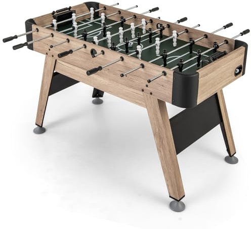 COSTWAY Tischkicker, Kickertisch inkl. 2 Bälle & 26 Kicker & 2 Punktezähler, Fußballtisch mit Höhenverstellbare Füße, Robuster Tischfußball Spieltisch für Erwachsene und Kinder, 117 x 67,5 x 84,5 cm