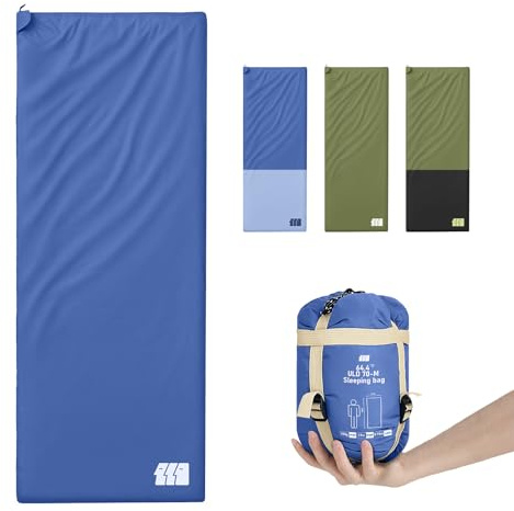 Ultralight Warm Weather Sleeping Bag - Portable, Waterproof, Compact Lightweight, Comfort with Compression Sack - Great for Outdoor Camping, Backpacking & Hiking -75 L x 30 W Fits Adults