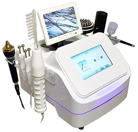 Microscopio digitale per analizzare i capelli, rilevatore di follicoli del cuoio capelluto, con schermo LCD e 7 manici per la diagnosi della pelle del viso in salone e spa