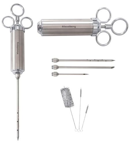 KLAUSBERG KB-7842 Seringue en acier pour viande, marinade et saumure 60 ml