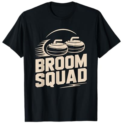 Broom Squad, Curling Rock Stone and Curler Winter Sports T-Shirt