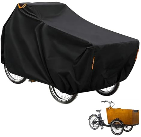 Cykelskydd Vattentätt Lasthjul Presenning, 420D Oxford UV-Skydd Slitstark med Reflektorremsor, 220 x 105 x 100 cm för 2 Cyklar