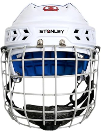 BEALIFE Casco da hockey su ghiaccio per uomo e donna, vestibilità regolabile, garantisce sicurezza e per pattinaggio a rotelle, casco da hockey realizzato in in PP, attrezzatura, Bianco, XL
