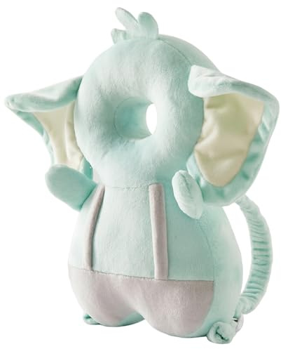Mochila protectora para la cabeza del bebé, transpirable, protección contra caídas, bonito cojín seguro para la cabeza para niños pequeños, 12 x 8 pulgadas, elefante