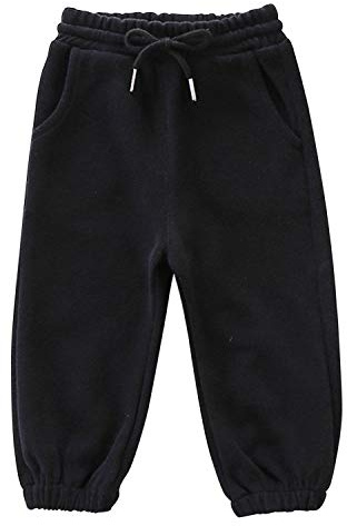 De feuilles barn baby vardaglig dragsko joggare elastisk midja sport träningsbyxor träningsoverall underbyxor långa byxor