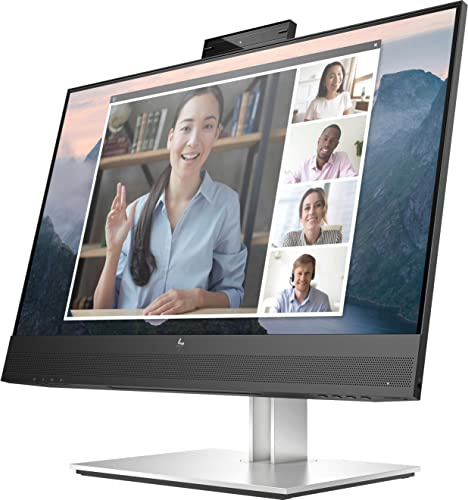 HP E24mv G4 24 Class Webcam Full HD LCD Monitor - 16:9 - Black, Silver - 23.8 Viewable - in-Plane Switching (IPS) Technology - 1920 x 1080-250 Nit - 5 ms - 60 Hz Refresh Rate - Speakers - Tilt, Sw