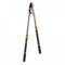 R.G. Astschere Getriebeastschere Gartenschere Astschere Teleskop 69-104cm Amboss Klinge Astschneider Baumschere, Schwarz/Orange/Silber