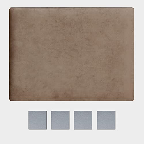 Lycce Gepolsterte Samt Wandpaneele mit Klett, Taupe 40x30cm - Stilvolle Wandpolster für Gemütlichkeit Zuhause