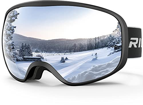 RIOROO Skibrille Kinder, Skibrille Kinder 3-14 Jahre für Jungen Mädchen 100% OTG UV-Schutz Antibeschlag Kompatibler Helm für Skifahren Snowboard Radfahren Outdoor Aktivitäten Wandern Augenschutz
