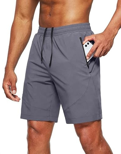 Tansozer Pantalones Cortos Hombre Deporte Deportivos Shorts Correr Running Pantalones Bermudas Hombre Verano Ejercicio Pantalones Cortos Gym Pantalón Corto Bolsillos Trabajo Gris 3XL