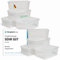 Novaliv 8x Aufbewahrungsboxen mit Deckel 10L transparente Boxen stapelbare Nestbar Storage boxes mit Clipverschluss Kunststoff BPA-frei 37x26x14 cm