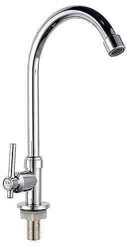Küchenarmatur, Edelstahl Küche Spültischarmatur, 360 Grad Drehbarer Wasserhahn Küche, Einhebelmischer, für Küchenspülen(Kein Heißes Wasser)