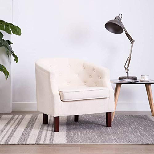 Homgoday Sessel Fernsehsessel Relaxsessel Loungesessel Fernsehsessel Ruhesessel Einzelsofa Lesesessel TV-Sessel Einzelsessel für Wohnzimmer Schlafzimmer Beige Stoff