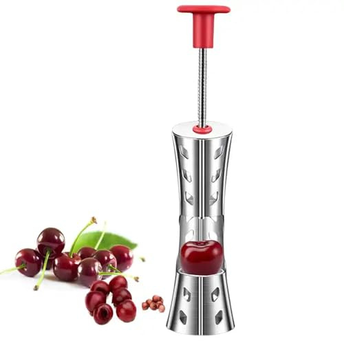New Cherry Pitt, Advanced Cherry Pitt Removal Tool, 304 Stainless Steel Cherry Seed Remover, Durable Cherry Stoner Seed Remover Kitchen Tool, Squeezed Type, More Effortless