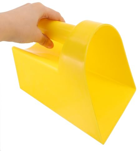 Yellow Plastic Feed Scoop Thickened Flat Bottom Large Capacity