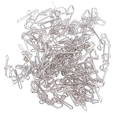 RORPOIR 100paquete Ganchos De Cortina Duraderos Metal Resistente Sin Fácil De Instalar para Cortinas Ligeras y Pesadas