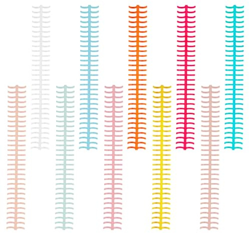 Tabanzhe Binding Spines-10PCS Binding Spine Combs 30 Holes Plastic Click Book Spiral Binder Coils Rings for Student Teacher Document File School Office Supplies