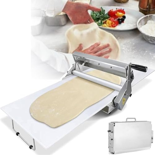 piudoiliy Manual Fondant Dough Sheeter, 12 Inch Pastry Dough Roller, Croissant Baking Presser,for for Making Fudge Crust, Pizza Dough (400)