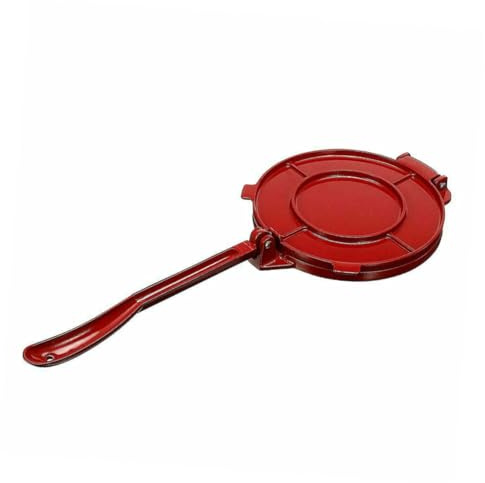 Toyvian Prensa de Tortillas de Aluminio Ligera y Resistente Manual para Aplastar Masa de Maíz Herramienta Multifuncional para Cocina Familiar Fácil de Usar y Desmoldar Roja