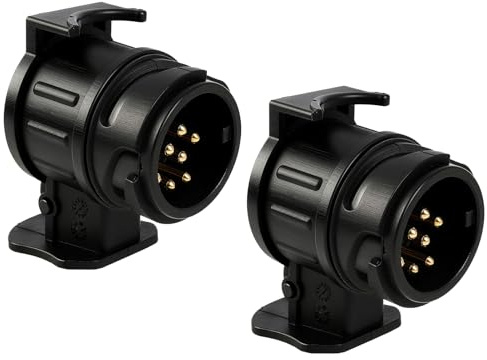 2PCS Adaptador Enchufe Remolque, Adaptador 13 a 7 Pines Remolque, para Conexión de Vehículos con Enchufe de Remolque como Adaptador de Remolque para Conexión Segura Entre Vehículo