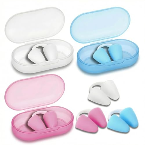 YEAMLTE Piscina Natación Tapón Nariz, 2 PCS Protector Nasal de Entrenamiento de Nadar, Reutilizable Nadar Nariz Plug, Protector Nariz Silicona Tapón Nariz, para Principiantes en Natación y Surf