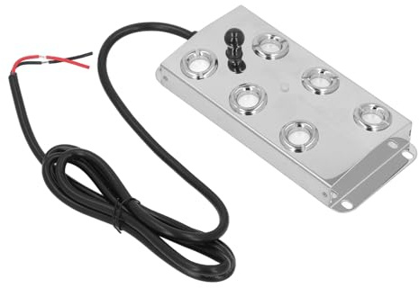Rengue Generador de Niebla Ultrasónica, Nebulizador de 6 Cabezales de 4,5 L/h con Fuente de Alimentación Impermeable IP67 para Decoración de Invernadero de Jardín y Estanque