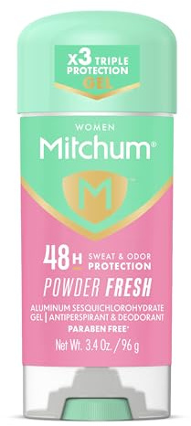 Mitchum Women Clear Gel Antiperspirant & Deodorant, Powder Fresh - 3.4 oz by Mitchum