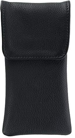 Leather Eyeglass Case with Holster Clip, Black