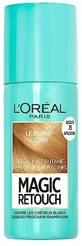 L'Oréal Paris Spray Instantané Correcteur de Racines & Cheveux Blancs, Magic Retouch, Blond Clair, 75 ml, Lot de 3
