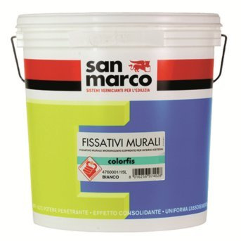 San Marco COLORFIS Fissativo murale coprente per esterni ed interni (5 lt, Bianco)