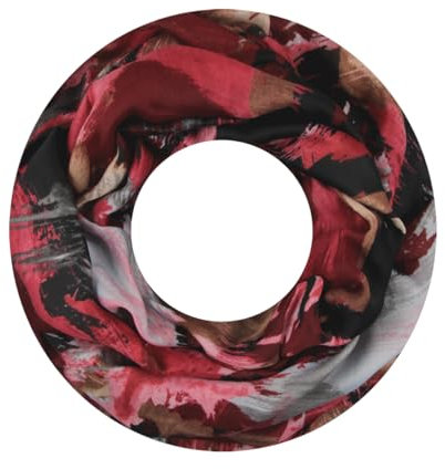 Majea Damen Loop Schal Schlauchschal Halstuch (880020) (weinrot 21)