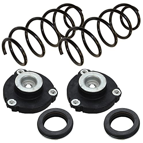 BESTPRICE 2x Fahrwerksfeder vorne Schraubenfeder links & rechts, 2x Domlager vorne inkl. Kugellager Kompatibel mit SEAT IBIZA (6L1), CORDOBA, SKODA FABIA 1, VW POLO (9A4, 9A2, 9N2, 9A6) (9N_, 9A_)