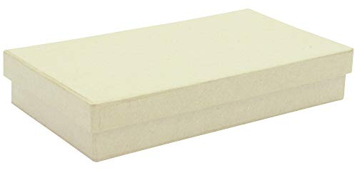 Décopatch BT061C - Box aus Pappmaché, flach, rechteckig, 18x10x3cm, 1 Stück
