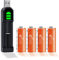 LR1 Akku, Pickle Power 4 Stück E90 N LR1 MN9100 910 A Batterien mit LED Ladegerät für Sperker, Bluetooth, Player
