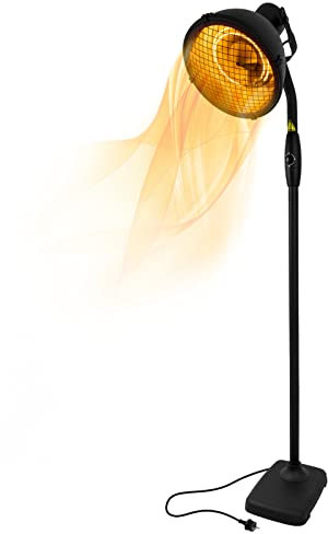 Infrarot Terrassenheizstrahler Standheizstrahler 2500W, 3 Leistungsstufen, IP54, Kippschutz Terrassenheizung großer Heizbereich Standheizer elektrisch