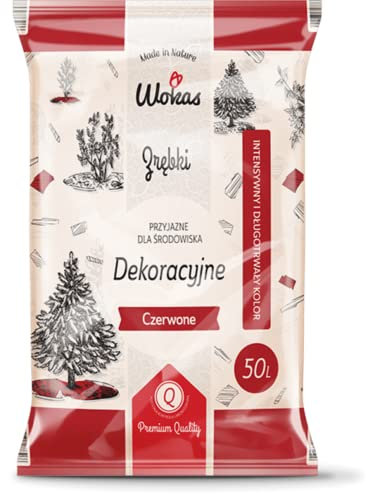 TRANS - PAL Decorative Garden Chip Bark Mulch Wood Wooden Coloured RED Garden Chippings Flower Bark Wedding Landscape Flower Beds (Small Sample Bag - 1 kg)