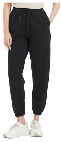 Tronjori Pantalon de survêtement Ample Taille Haute en Polaire pour Femme - Automne et Hiver - Pantalon de Jogging athlétique - Pantalon de détente